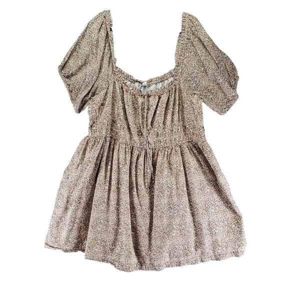 bp Dresses & Skirts - BP Dress Women 3X Multicolor Floral Print Short Sleeve Smocked A-Line Lightweigh